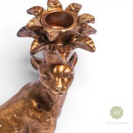 Sitting Leopard Candle Holder