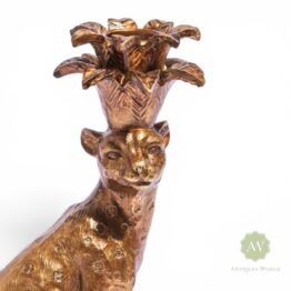 Sitting Leopard Candle Holder