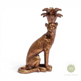 Sitting Leopard Candle Holder
