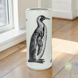 White Ceramic Penguin Umbrella Stand