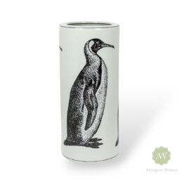 White Ceramic Penguin Umbrella Stand