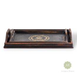 Antique Black Wooden Finest Tea Tray