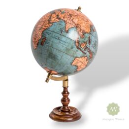 Antique Globe on Wooden Stand