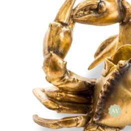 Antique Gold Thirsty Crab Wine Bottle Holder