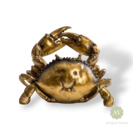 Antique Gold Thirsty Crab Wine Bottle Holder