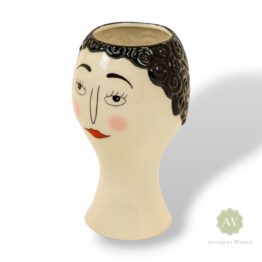 Ceramic Doodle Woman’s Face Vase
