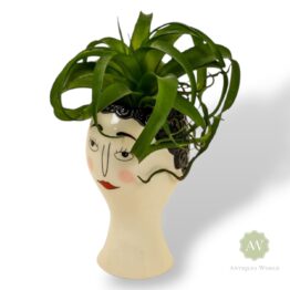 Ceramic Doodle Woman’s Face Vase
