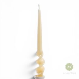 Cream Hand Turned Gloss Taper Candles