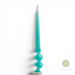 Fresh Mint Green Hand Turned Gloss Taper Candles