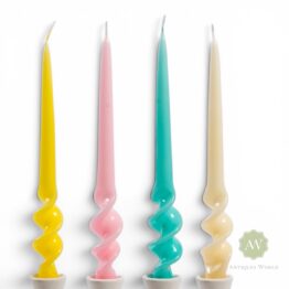 Hand Turned Gloss Taper Candles