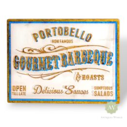 Large Gold Framed Portobello Gourmet Wall Sign