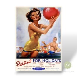 Large Retro Metal Holiday Wall Sign 50x70cm