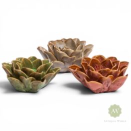 Mottled Floral Ceramic Tealight Holder
