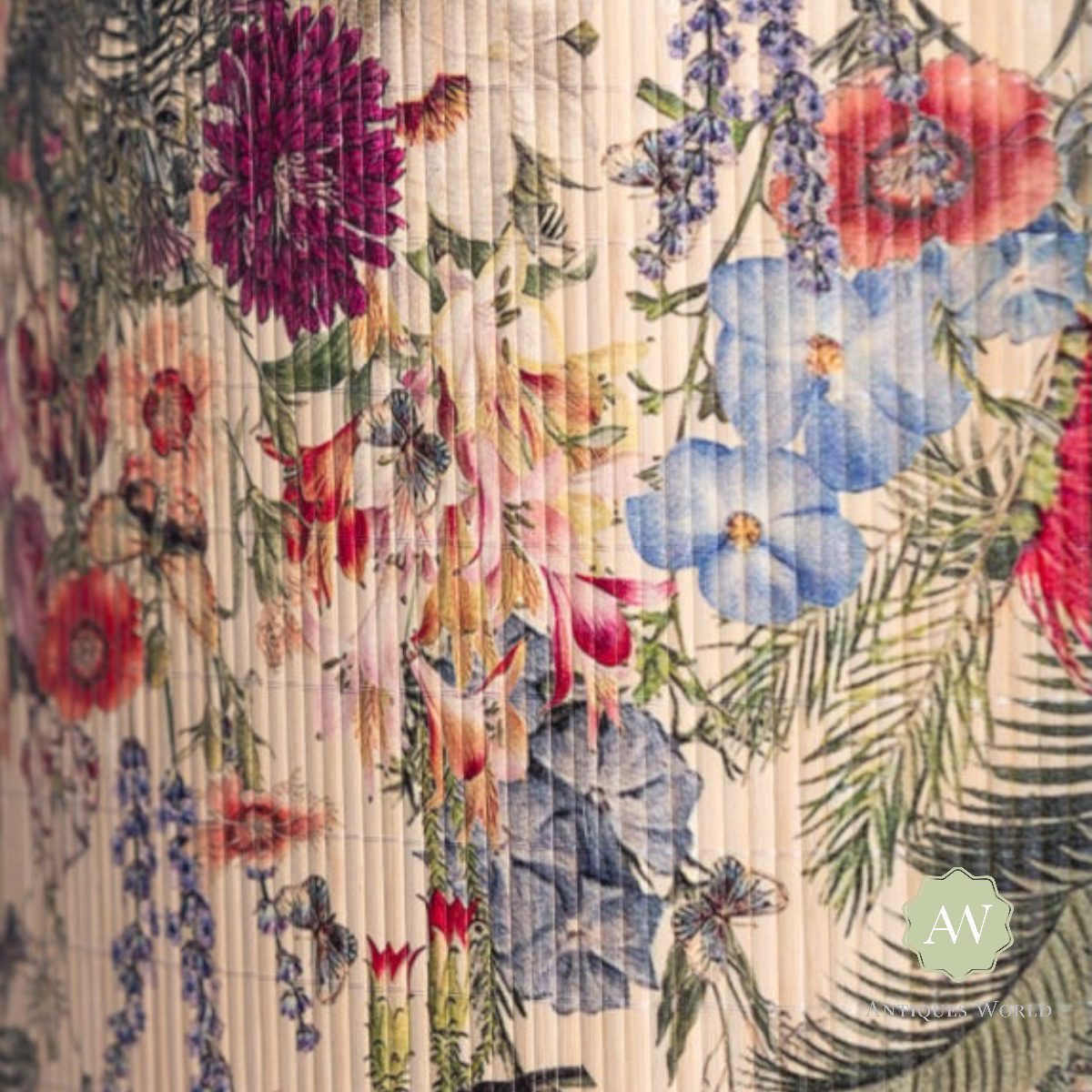 Multi Floral Bamboo Shade 55cm & 40cm 2 Multi Floral Bamboo Shade 55cm & 40cm