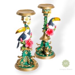 Ornate Toucan Candle Holders