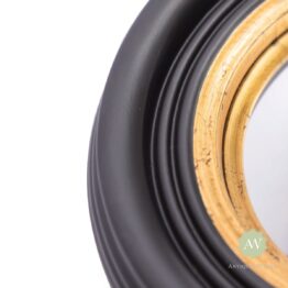Round Black 25cm Convex Mirror