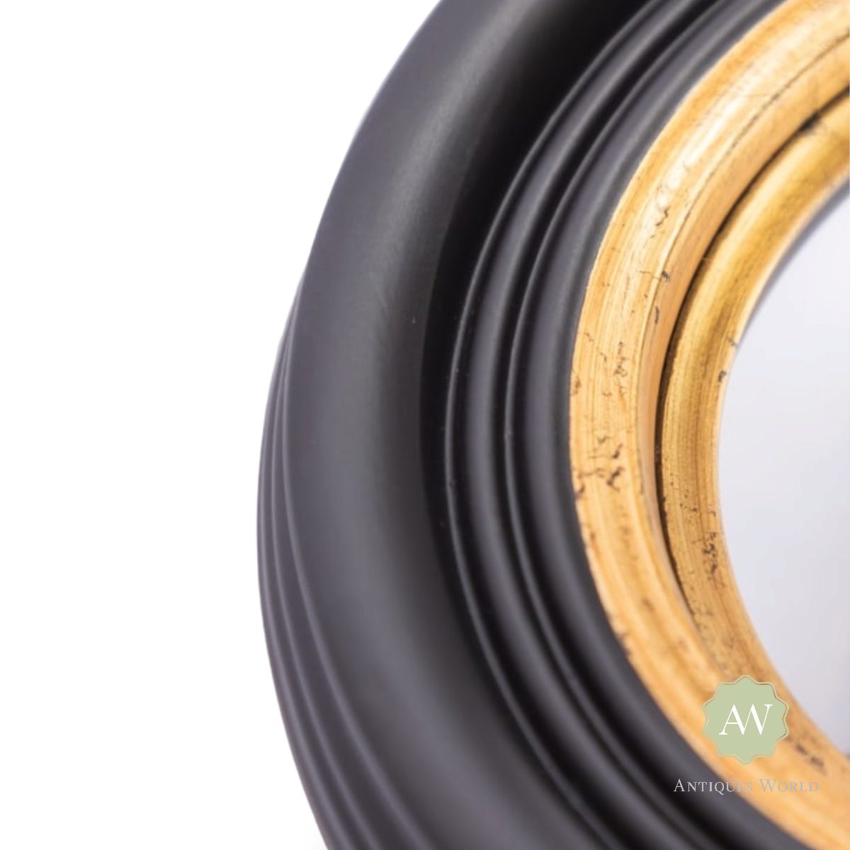 Round Black Small Convex Mirror 2 Round Black 25cm Convex Mirror