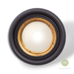 Round Black 25cm Convex Mirror