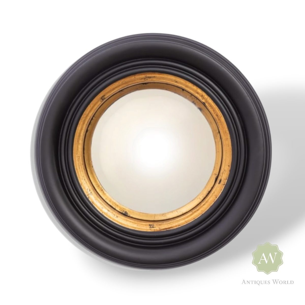 Round Black Small Convex Mirror 1 Round Black 25cm Convex Mirror