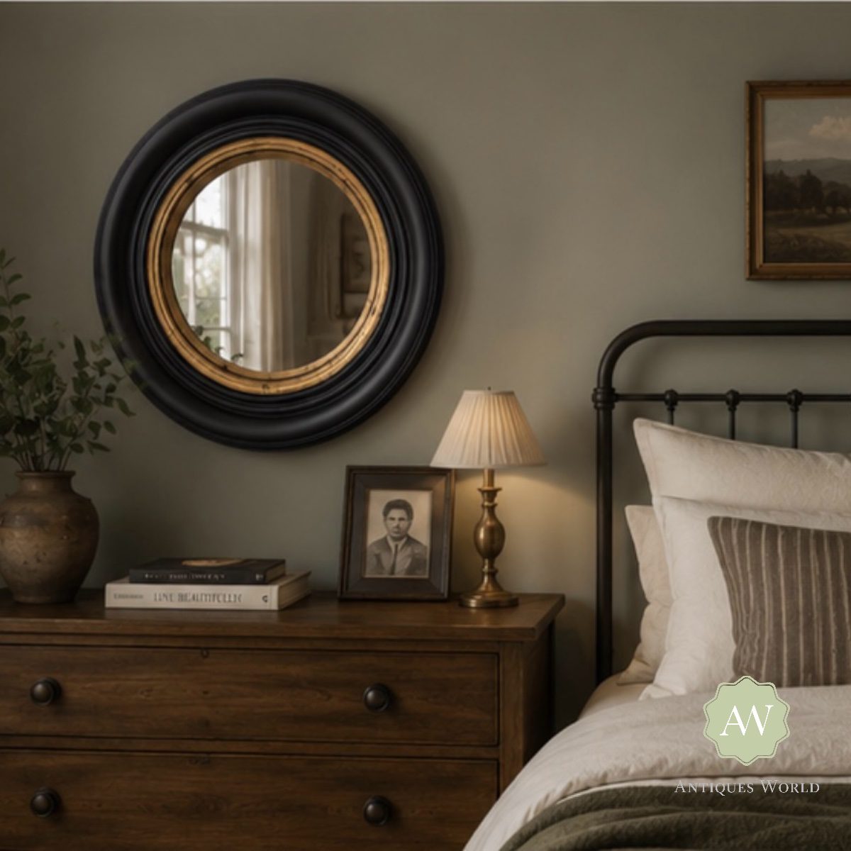 Round Black Small Convex Mirror 4 Round Black Small Convex Mirror - Image 4