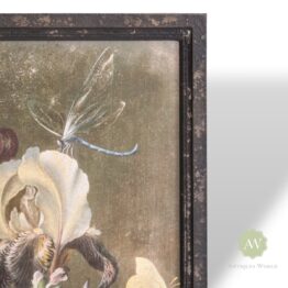 Set of 2 Antiqued Boho Floral Bouquet Wall Prints