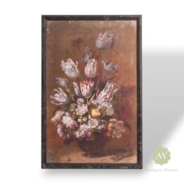 Set of 2 Antiqued Boho Floral Bouquet Wall Prints