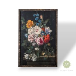 Set of 2 Antiqued Boho Floral Wall Prints