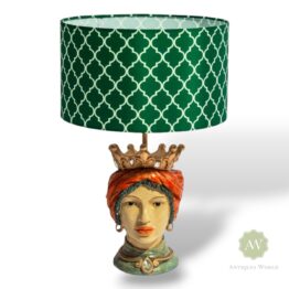 Sicilian Queen Moor Head Table Lamp