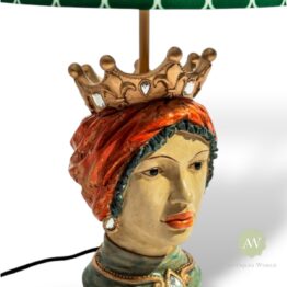 Sicilian Queen Moor Head Table Lamp