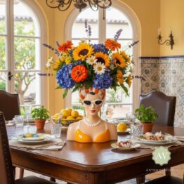 Summer Chic Lady Bust Vase