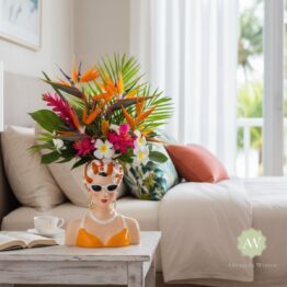 Summer Chic Lady Bust Vase