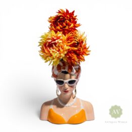Summer Chic Lady Bust Vase