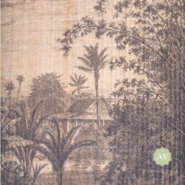 Tropical Scene Bamboo Shades 55cm & 40cm