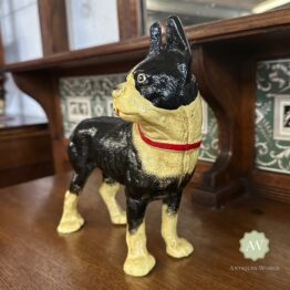 Cast Iron Boston Terrier Door Stop Lifestyle
