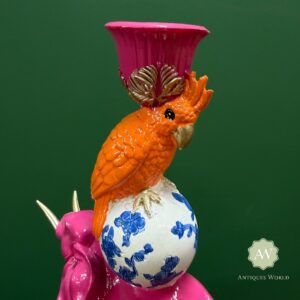 Elephant & Cockatoo Ornate Circus Stack Candle Holder