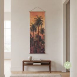 Extra Tall Palm Trees Wall Hanging Canvas Print