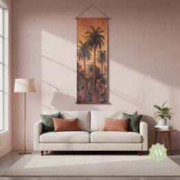 Extra Tall Palm Trees Wall Hanging Canvas Print