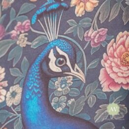 Large Boho Floral Peacock Wall Hanging Canvas Print