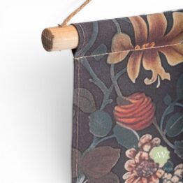 Large Boho Floral Peacock Wall Hanging Canvas Print