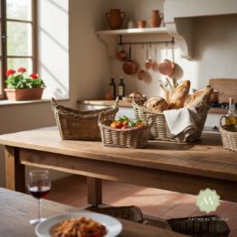 Set of 3 Rustic Woven Storage Baskets