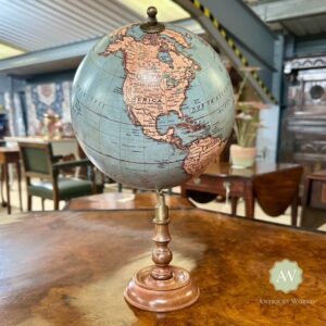 Antique Style Globe on Wooden Stand Lifestyle
