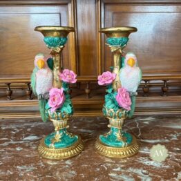 Ornate Parrot Candle Holders Lifestyle
