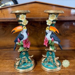 Ornate Toucan Candle Holders Lifestyle