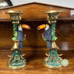 Ornate Toucan Candle Holders Lifestyle