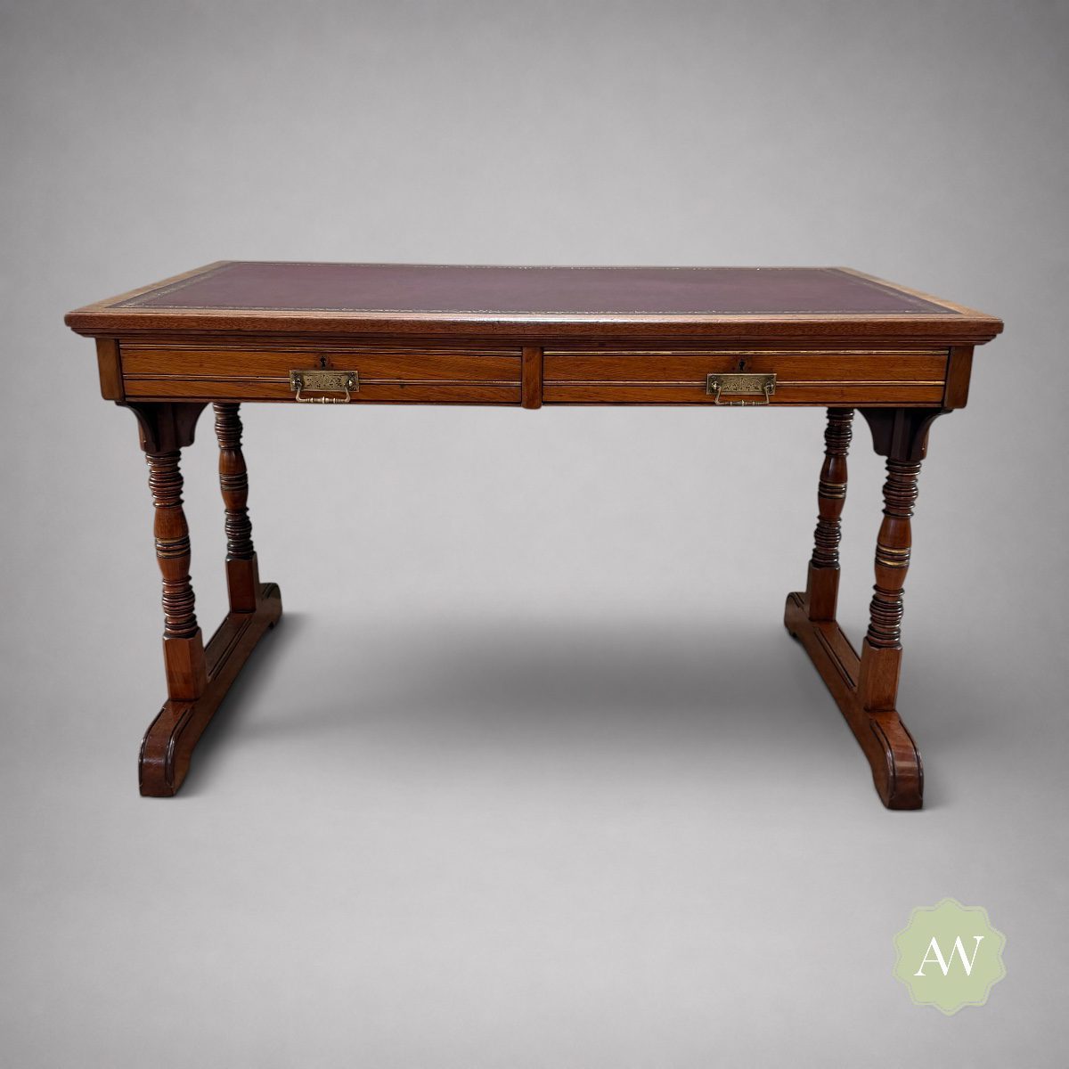 Quality Walnut Victorian Antique Writing Desk by Gillows 1 Quality Walnut Victorian Antique Writing Desk by Gillows
